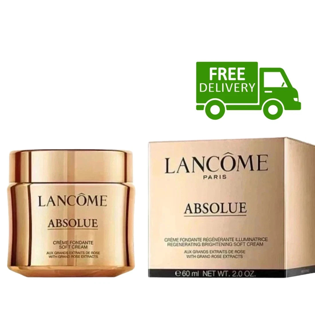 Lancôme Absolue Crème Fondante Soft Cream with Grand Rose Extracts – 2.0 oz (60 ml)