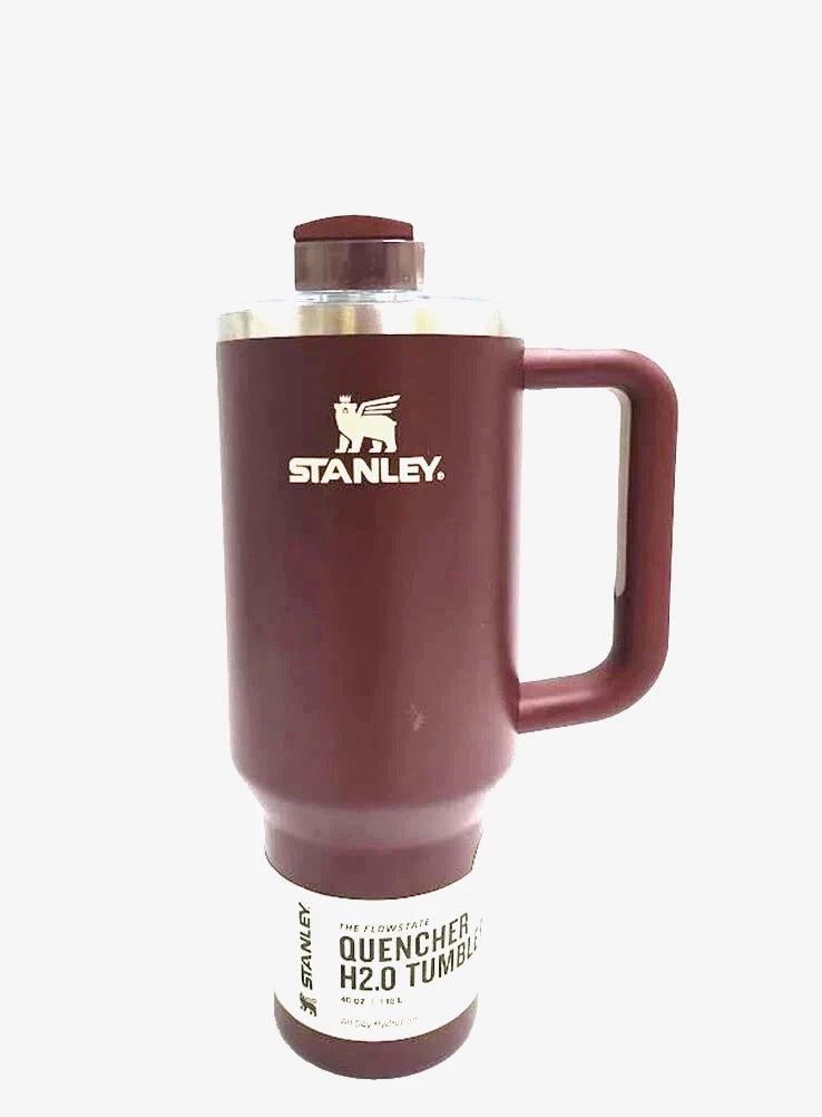Stanley Quencher H2.0 FlowState Tumbler 40oz (1.18L) – Cabernet Red Insulated Stainless Steel Cup with Handle & Straw