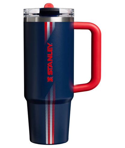 STANLEY Quencher ProTour Flip Straw Tumbler 30oz (887ml) – Team Navy Red Leakproof Insulated Cup with Handle & Straw