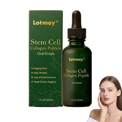 Lotmay Stem Cell Collagen Peptide Oral Drops for Sagging Skin & Neck Wrinkles 30ml (1.01 fl oz)